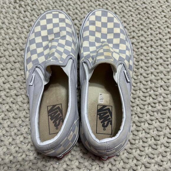 Light blue and white checkered vans - Picture 2 of 6
